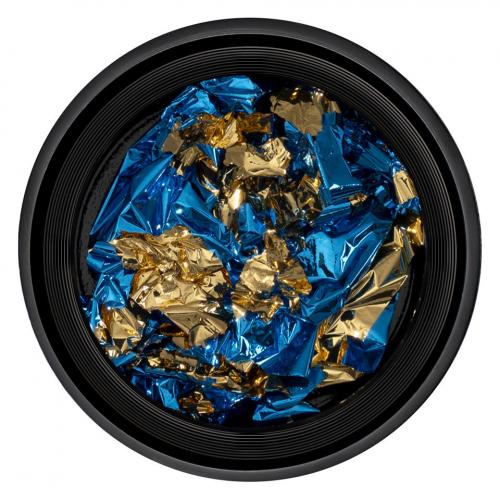 Foita Unghii LUXORISE - Unique Blue & Gold #04 - Idei cadou nail art - Foita Creponata Unghii