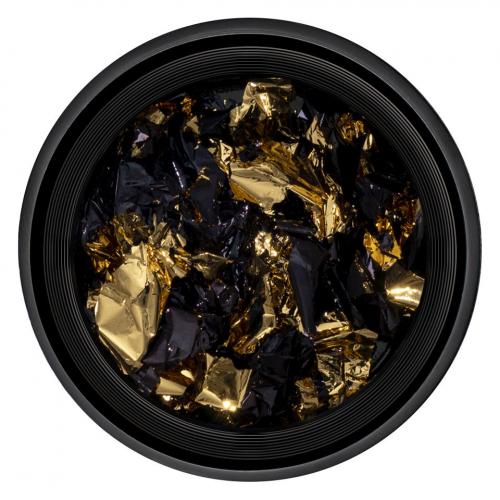 Foita Unghii LUXORISE - Unique Gold & Black #01 - Idei cadou nail art - Foita Creponata Unghii