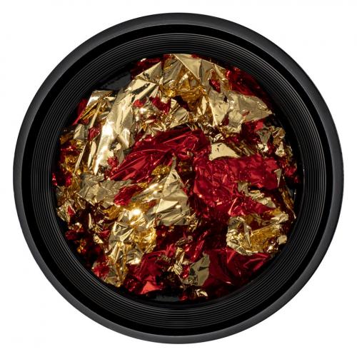 Foita Unghii LUXORISE - Unique Red & Gold #07 - Idei cadou nail art - Foita Creponata Unghii