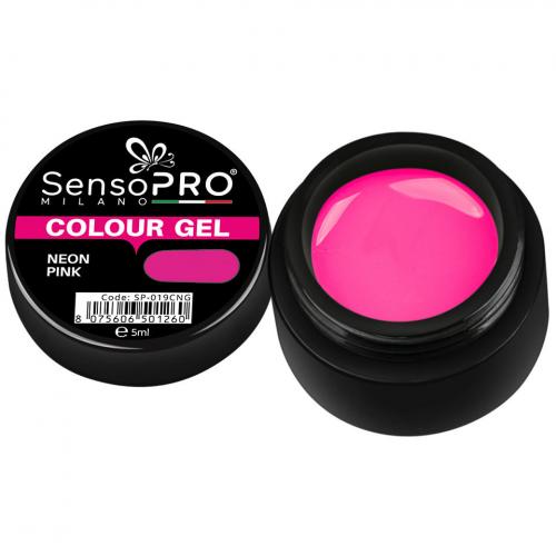Gel UV Colorat Neon Pink 5ml - SensoPRO Milano - Cele mai bune geluri pentru unghii - Geluri UV Colorate Mate