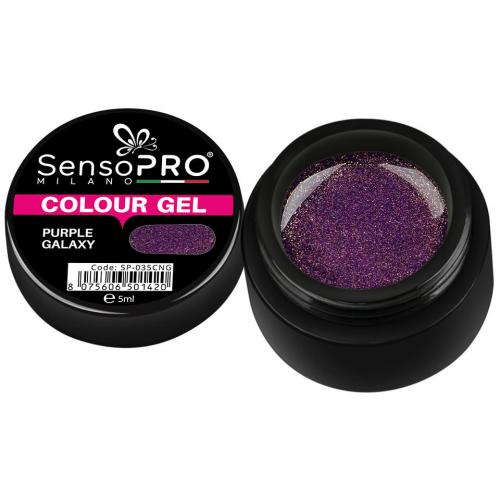 Gel UV Colorat Purple Galaxy 5ml - SensoPRO Milano - Cele mai bune geluri pentru unghii -  Geluri UV Colorate cu Sclipici