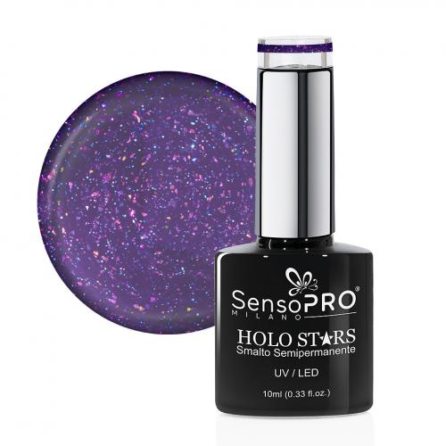 Oja Semipermanenta Holo Stars SensoPRO Milano 10ml - Cosmic Lavender #18 - Cadou pentru ea oja semi - Oja Holo Stars SensoPRO 10ml
