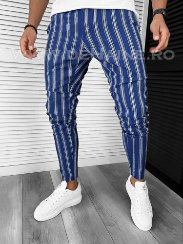 Pantaloni barbati casual regular fit bleumarin B1606 E 14-3 - Idei cadou haine barbati - Pantaloni casual